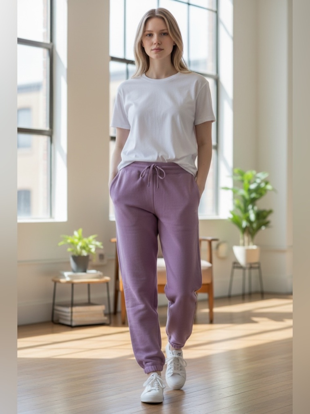 lululemon athletica Lavender Drawstring Lounge Pants